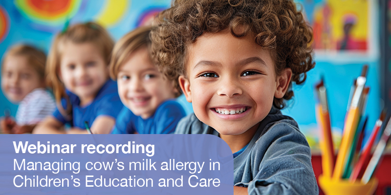 Webinar recording: Managing cow’s milk allergy in CEC