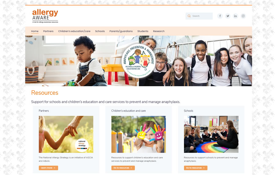 Allergy aware website